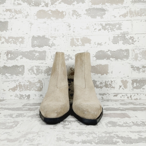 New AllSaints Women's Taupe Lenora Suede Boots F736 - Picture 3 of 13